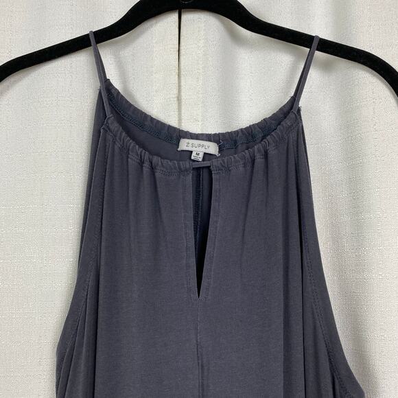 Z Supply Gray Sleeveless High Neck Keyhole Marta Maxi Dress Sz.M - Picture 5 of 11